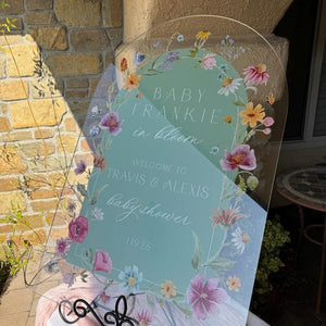 Baby In Bloom Baby Shower Sign, Wildflowers Baby Shower Welcome Sign, Baby In Bloom Baby Shower Decorations FramedFablesStore