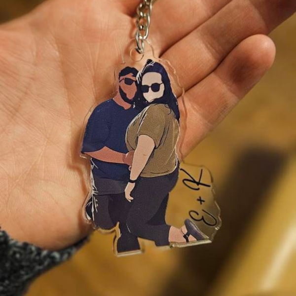 Anniversary Gift for Him, Custom Photo Keychain, Couple Keychain,Mothers Days Gift Keychain, Photo Keychains, Gift for Boyfriend, Drive Safe