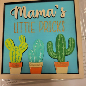 Funny Mother's gift, Mama's little pricks, Mother's Day gift, Little Prick family sign, Personalized Mother's gift, Gift for Mom, Birthday