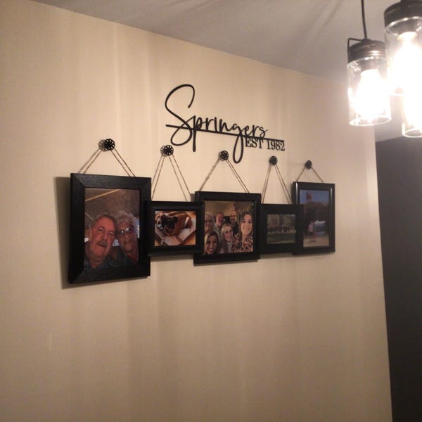 Personalized Family Name Sign | Custom Last Name Sign | Wedding & Housewarming Gift Metal Wall Art | Wedding Backdrop Sign | Wall Decor