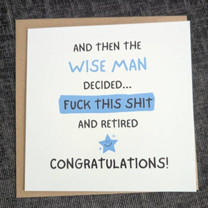 Retirement Card For Women, The Wise Woman Retired Congratulations Card, Funny Retirement Card, Colleague Leaving Work Card