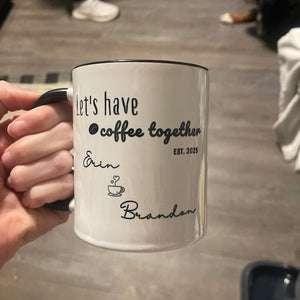 Personalized Wedding Couple Mugs, Custom Coffee Mug Set for Couples, Have Coffee Together Mug Set Husband Wife, Anniversary Mr and Mrs Mugs
