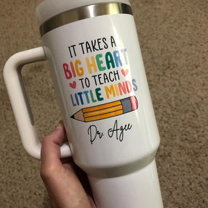 Custom Teacher Tumbler, Personalized 40oz Teacher Tumbler with Handle Gifts for Teacher Appreciation Gift for Teacher Travel Mug Teacher Cup
