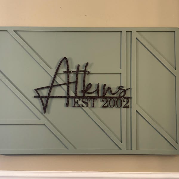 Personalized Family Name Sign | Custom Last Name Sign | Wedding & Housewarming Gift Metal Wall Art | Wedding Backdrop Sign | Wall Decor