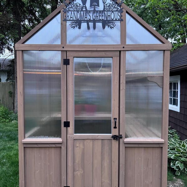 Custom Metal Garden Sign, Customizable, Rose Garden Sign, Garden or Greenhouse Decor, Personalized Metal Sign, Garden Sign with Roses.