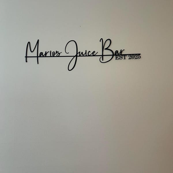 Personalized Family Name Sign | Custom Last Name Sign | Wedding & Housewarming Gift Metal Wall Art | Wedding Backdrop Sign | Wall Decor