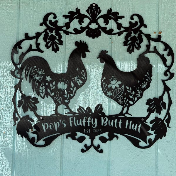 Custom Chicken Coop Sign Personalized Chicken Farm Sign Hen House Sign Chicken Coop Decor Farmhouse Decor Gift for dad Mothers Day Gift