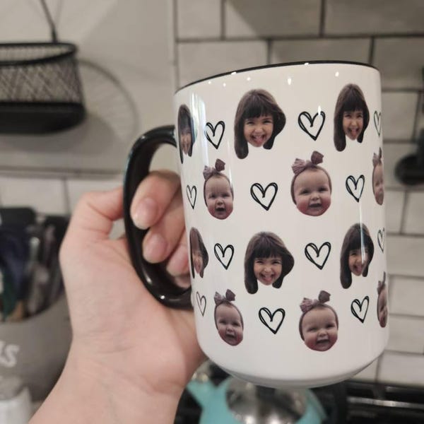 Baby Face Mug, Personalized Face Mug, Your Dogs Face Mug, Your Husband's Face Mug, Father's Day Gift, Mother's Day Gift, Baby Photo
