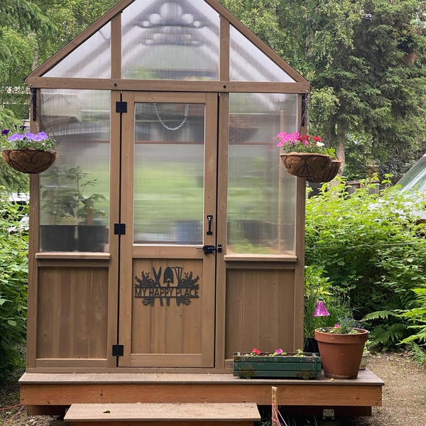 Custom Metal Garden Sign, Customizable, Rose Garden Sign, Garden or Greenhouse Decor, Personalized Metal Sign, Garden Sign with Roses.