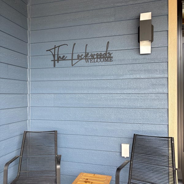 Personalized Family Name Sign | Custom Last Name Sign | Wedding & Housewarming Gift Metal Wall Art | Wedding Backdrop Sign | Wall Decor