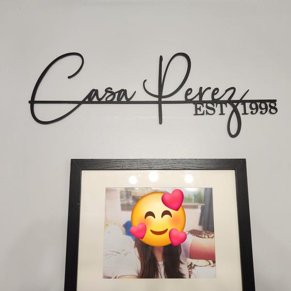 Personalized Family Name Sign | Custom Last Name Sign | Wedding & Housewarming Gift Metal Wall Art | Wedding Backdrop Sign | Wall Decor