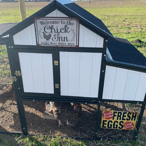 Welcome To The Chick Inn Cute chicken coop d cor Personalized metal sign, Chicken Coop Door Sign, Chick Inn sign, Funny chicken sign, cute chicken sign