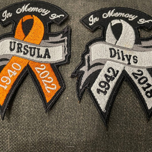 Custom Embroider Memorial Ribbon Patch, In Memory Of Patch, Memorial Gift