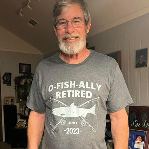O-Fish-Ally Retired Since 2024,Fishing Retirement 2024 Shirt, Retirement Gift for Men, Officially Retired,Funny Retirement,Gift for Coworker