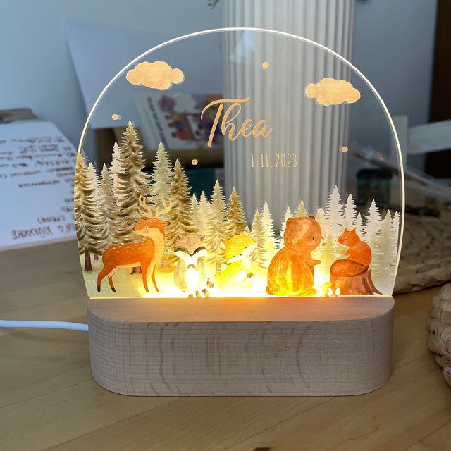 Night light baby, night light personalized, gift birth, baptism, night lamp baby, night light, baby, children's lamp, LED night light