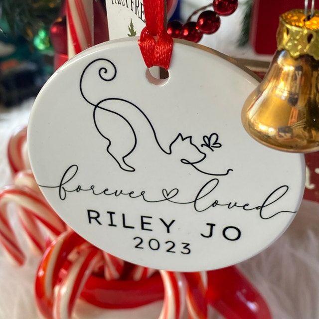 Cat Memorial Christmas Ornament - Personalized Cat Loss Gift - Cat Memorial Gift - Cat Sympathy Gift - Custom Cat Lover Gift