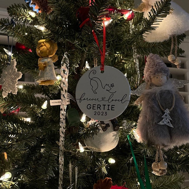 Cat Memorial Christmas Ornament - Personalized Cat Loss Gift - Cat Memorial Gift - Cat Sympathy Gift - Custom Cat Lover Gift