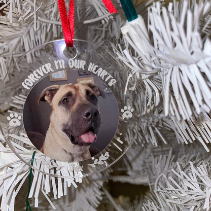 Forever Loved Personalized 2025 Memorial Dog Ornament, Christmas Memorial Gifts, Dog Lover Gifts, Dog Owner Gifts, Custom Dog Photo Ornament, Pet Ornament