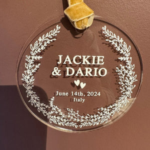 First Christmas Married Ornament Newlywed Gift Mr & Mrs Christmas Ornament Personalized Mr Mrs Wedding Ornament Wedding Gift
