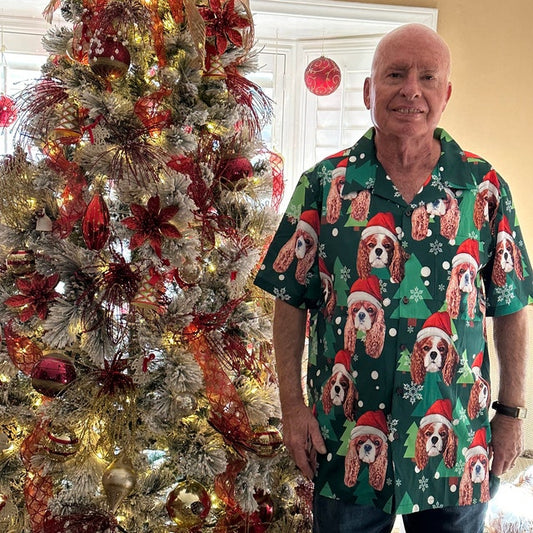 Custom Christmas Shirt with Face, Personalized Shirts with Photo, Custom Picture Hawaiian Shirt for Bachelor Party,