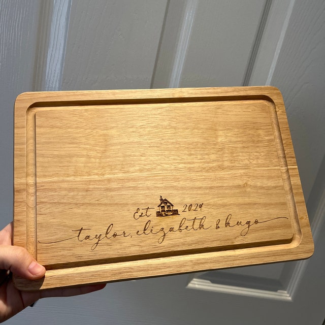 Personalised New Home Engraved Wooden Chopping Board Cheese Board Serving Board Cutting Novelty Gift Birthday Christmas Housewarming Wedding