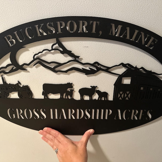 Custom Your Metal Farm Sign, Design Your Own Farm Sign, Farmhouse Metal Sign, Farmhouse Decor, Ranch Sign, Farm Gate Sign, Farmer Gift