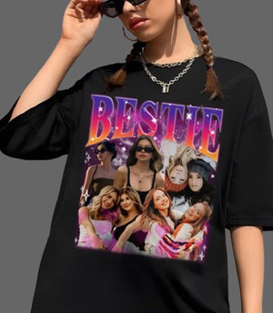 Custom Bestie Bootleg Shirt, Best Friend Bootleg Rap Tee, BFF Birthday Gift Ideas Personalized Your Own Bootleg Idea Shirt, Birthday Gift for Bestie