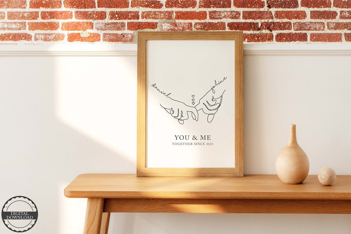 Personalised Couples Anniversary Wood Sign | Valentine Day Gift | Gift for Wife Husband Girlfriend | Personalised gift for him and her