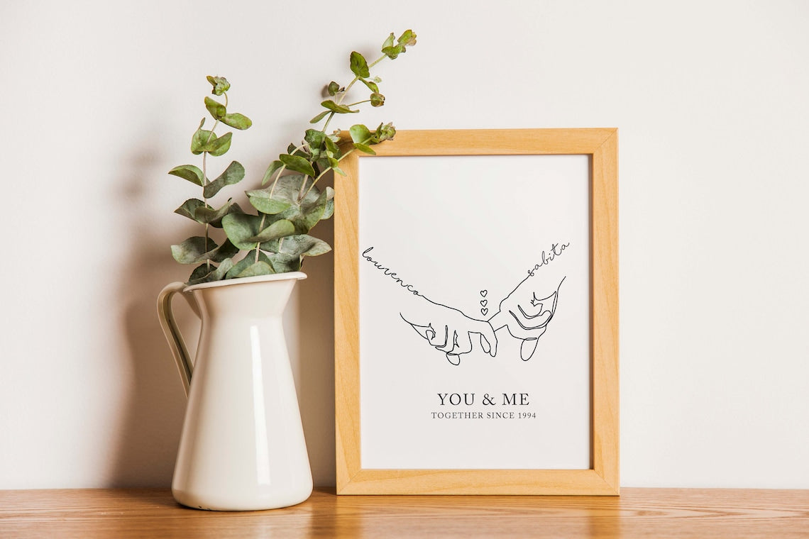 Personalised Couples Anniversary Wood Sign | Valentine Day Gift | Gift for Wife Husband Girlfriend | Personalised gift for him and her