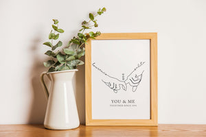 Personalised Couples Anniversary Wood Sign | Valentine Day Gift | Gift for Wife Husband Girlfriend | Personalised gift for him and her