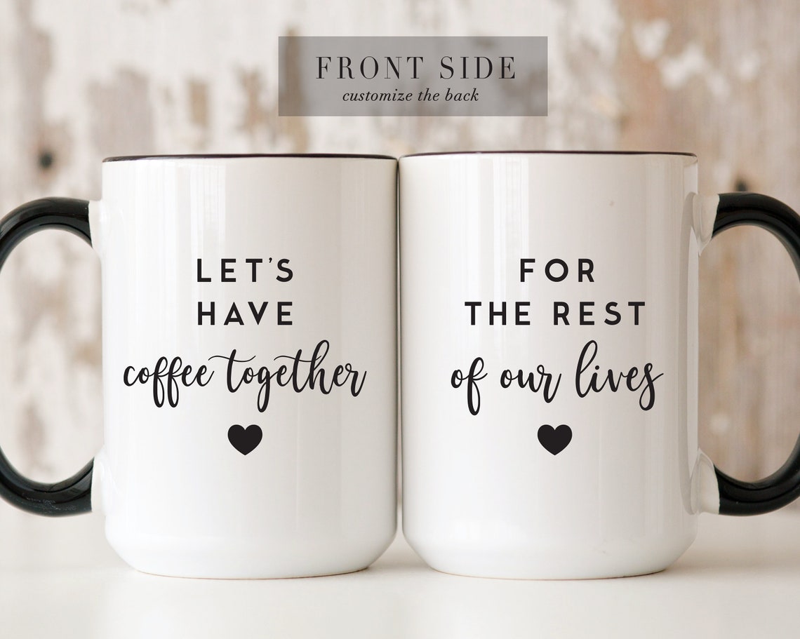 Mr Mrs Mugs, Custom Couple Coffee Mug Set, Unique Wedding Gift, His and Hers Gift, Coffee Lovers, Engagement Bride and Groom Christmas Gift