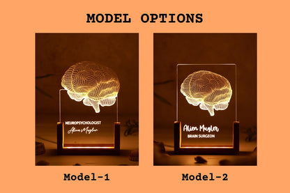 Personalized Night Light for Neurologist - Medical Student Gift - Science Lovers & Gifts - Psychology Student Graduation Gift - Doctor Gift