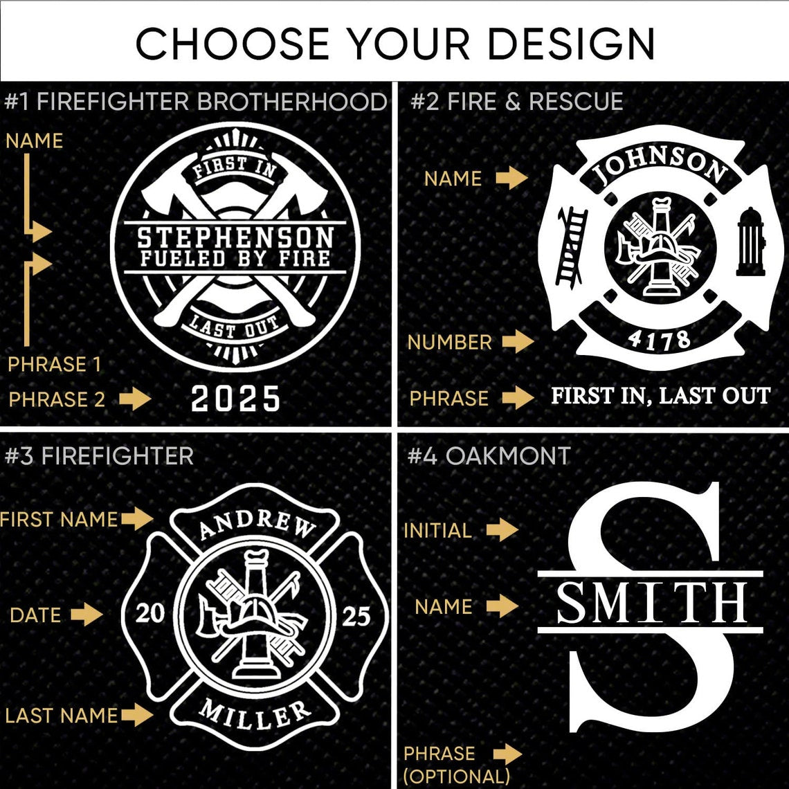 Firefighter Engraved Whiskey Glass - Fireman Rocks Glass, Firefighter Gifts, Gift for Him, Fire Department, Gifts For Firefighters