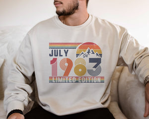 40th Birthday Retro Shirt, 1985 Birthday Sweatshirt Gift, 40 Years Bday Number Hoodie for Women / Men, Forties Bday Tee For Wife Or Husband