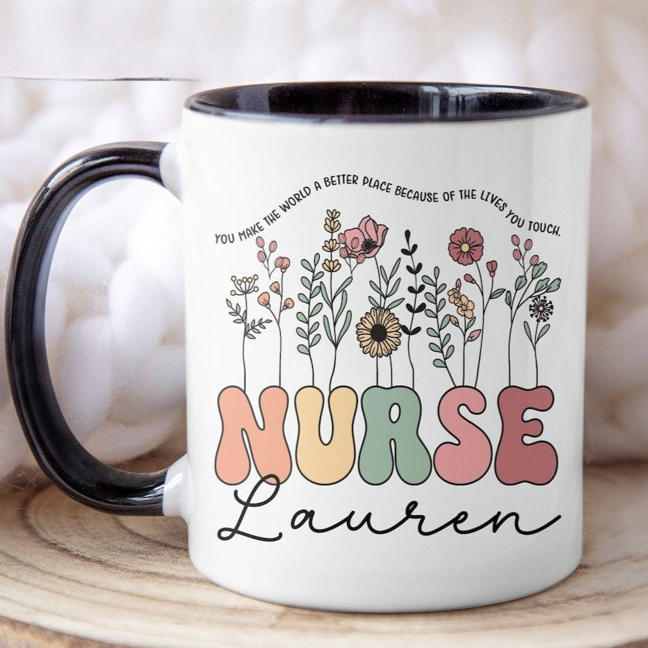 Custom Nurse Mug, Personalized Nurse Coffee Mug, Custom RN Gifts, Nurse Gifts