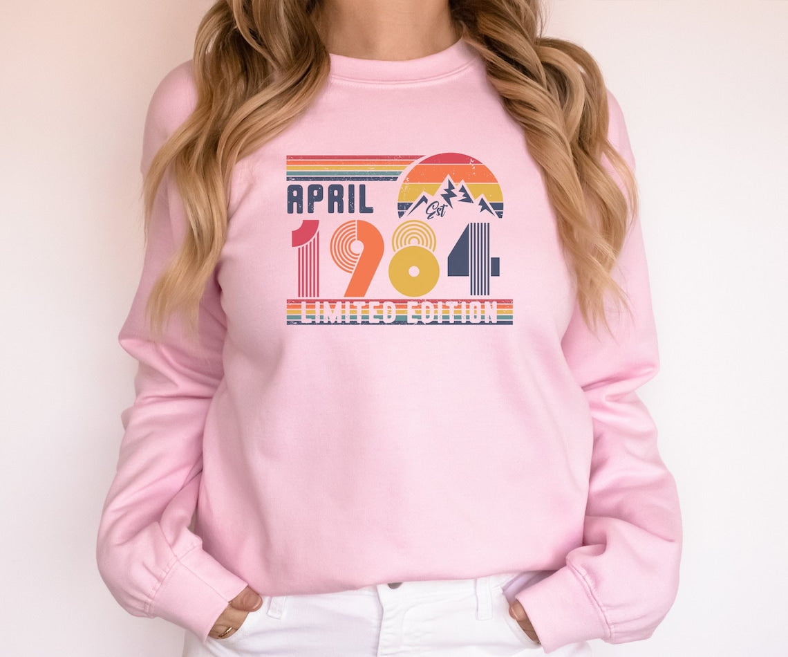 40th Birthday Retro Shirt, 1985 Birthday Sweatshirt Gift, 40 Years Bday Number Hoodie for Women / Men, Forties Bday Tee For Wife Or Husband