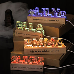 Personalized Flower Night Light Gift for baby, flower girl gift, Custom Name Night Light, Personalized birthday gift for her, Gift for Niece