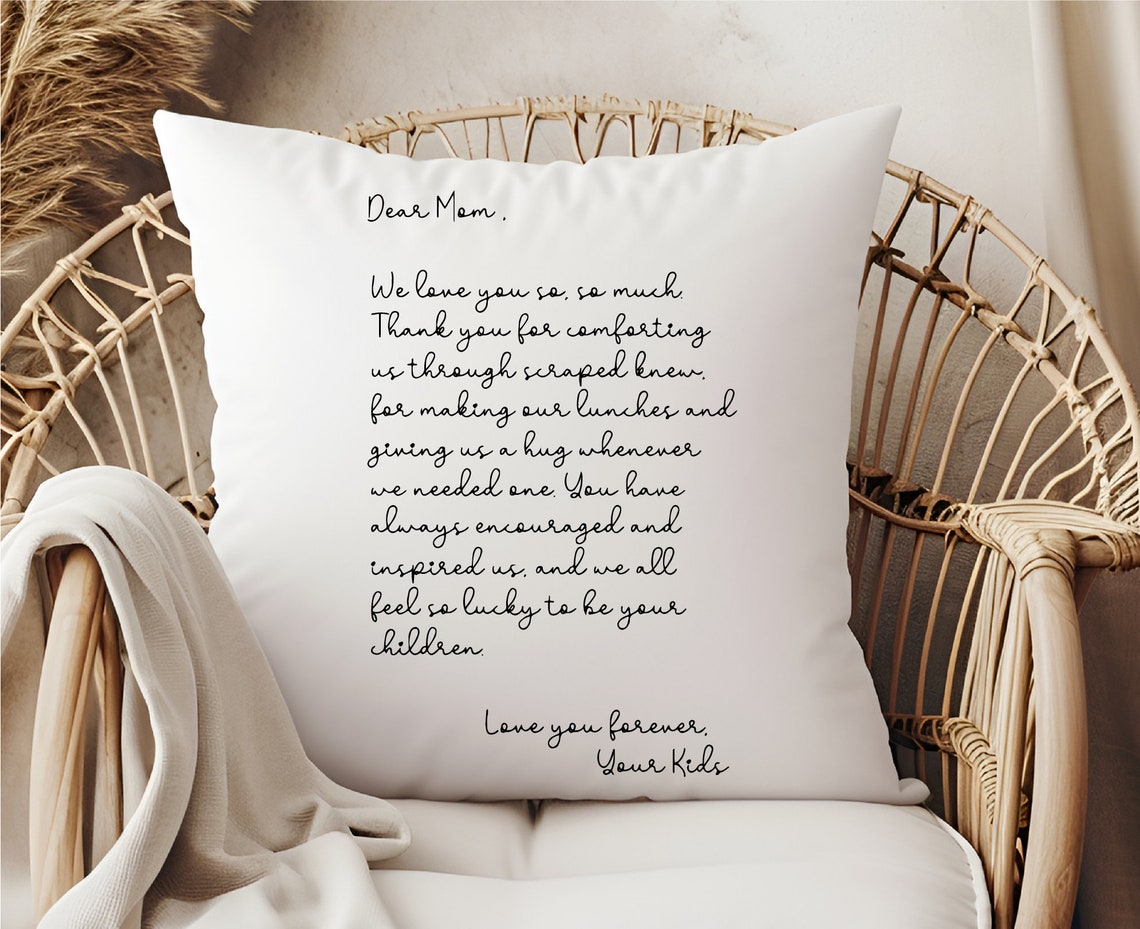 Handwritten Pillow, Custom Pillow Cover, Personalized Pillow, Memory Pillow, Long Distance Pillow, Pillow with Saying, Personalized Gifts