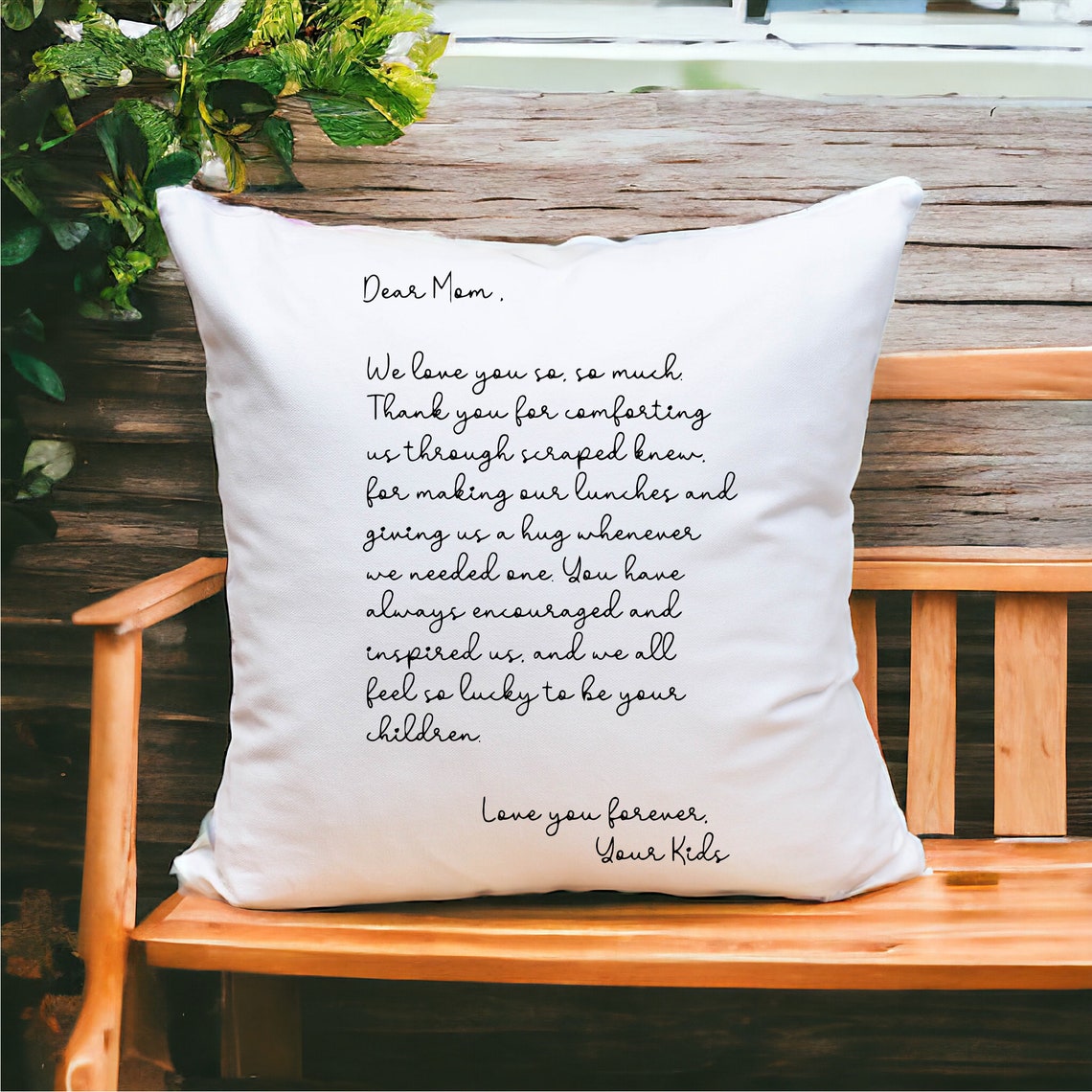 Handwritten Pillow, Custom Pillow Cover, Personalized Pillow, Memory Pillow, Long Distance Pillow, Pillow with Saying, Personalized Gifts