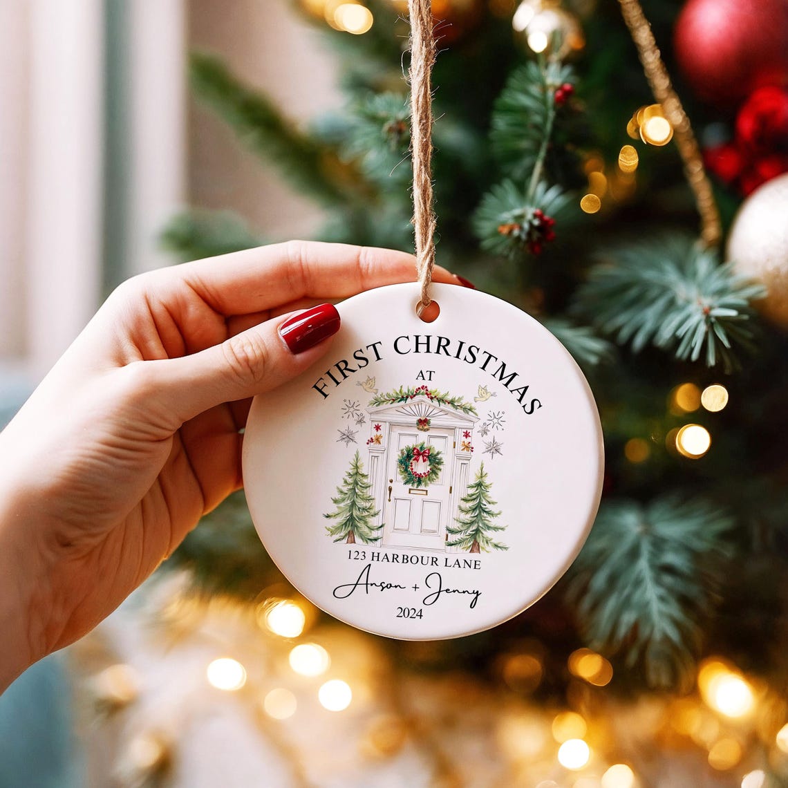 Our New Home Christmas Ornament, Our First Christmas Ornament, House Address Ornament, Our First Home Keepsake, First Home Bauble 2024