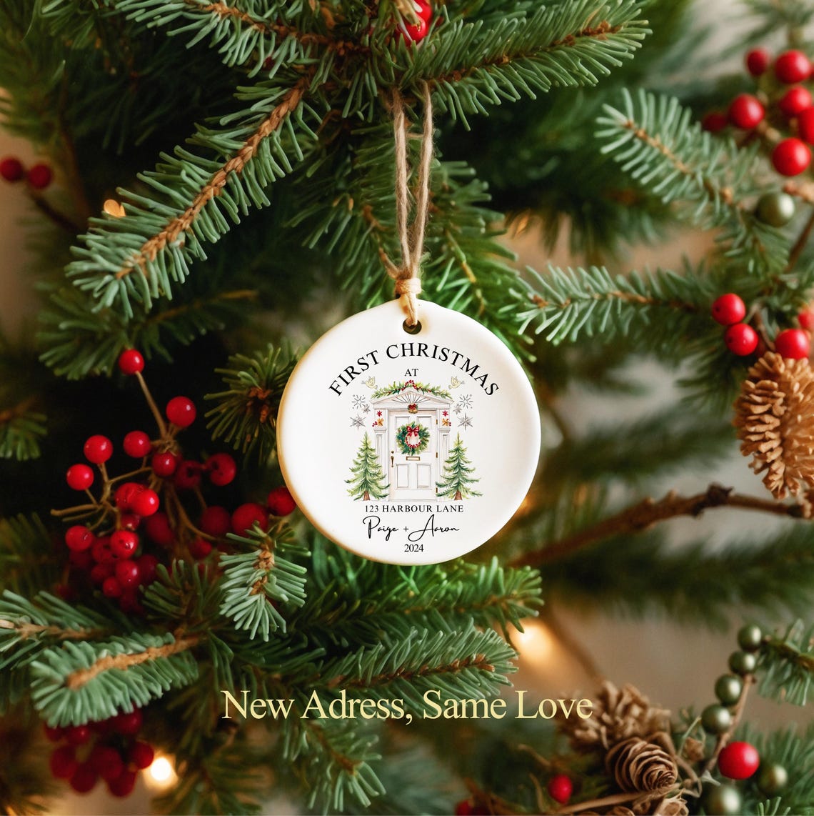 Our New Home Christmas Ornament, Our First Christmas Ornament, House Address Ornament, Our First Home Keepsake, First Home Bauble 2024