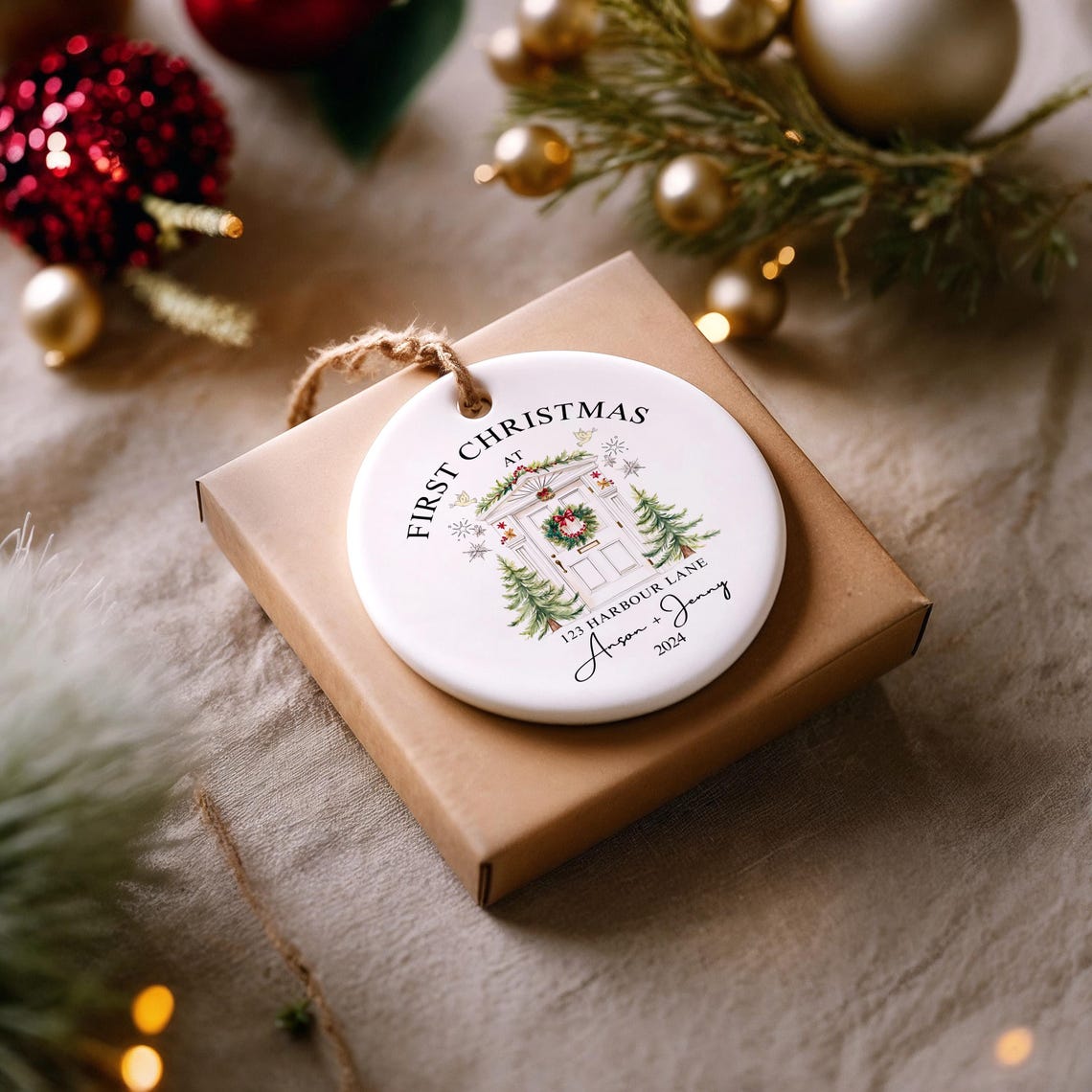 Our New Home Christmas Ornament, Our First Christmas Ornament, House Address Ornament, Our First Home Keepsake, First Home Bauble 2024