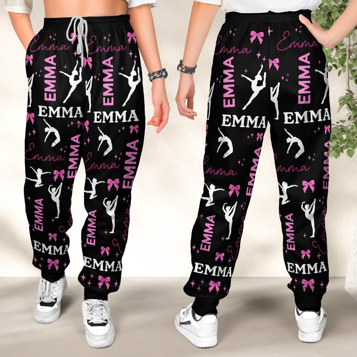 Dancing Girl Personalized Sweatpants, Custom Name Joggers, Ballerina Gift, Ballet Gift, Gift For Girls Daughter Friends, Dancing Team