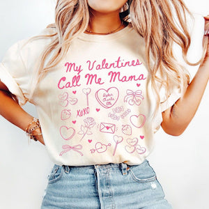 Valentines Mom Shirt Gift for Mom Valentines Day Mama Tee My Valentines Call Me Mama Gift For New Mom Single Mom Gift