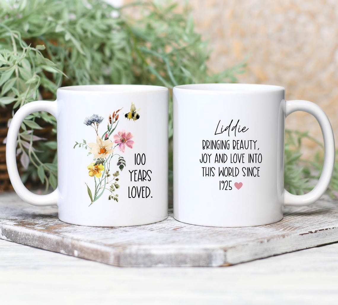100th Birthday Gift, 1925 Birthday, 100th Birthday Mug, 100 Year Old Birthday, 100th Birthday Gift for Women