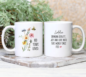 100th Birthday Gift, 1925 Birthday, 100th Birthday Mug, 100 Year Old Birthday, 100th Birthday Gift for Women