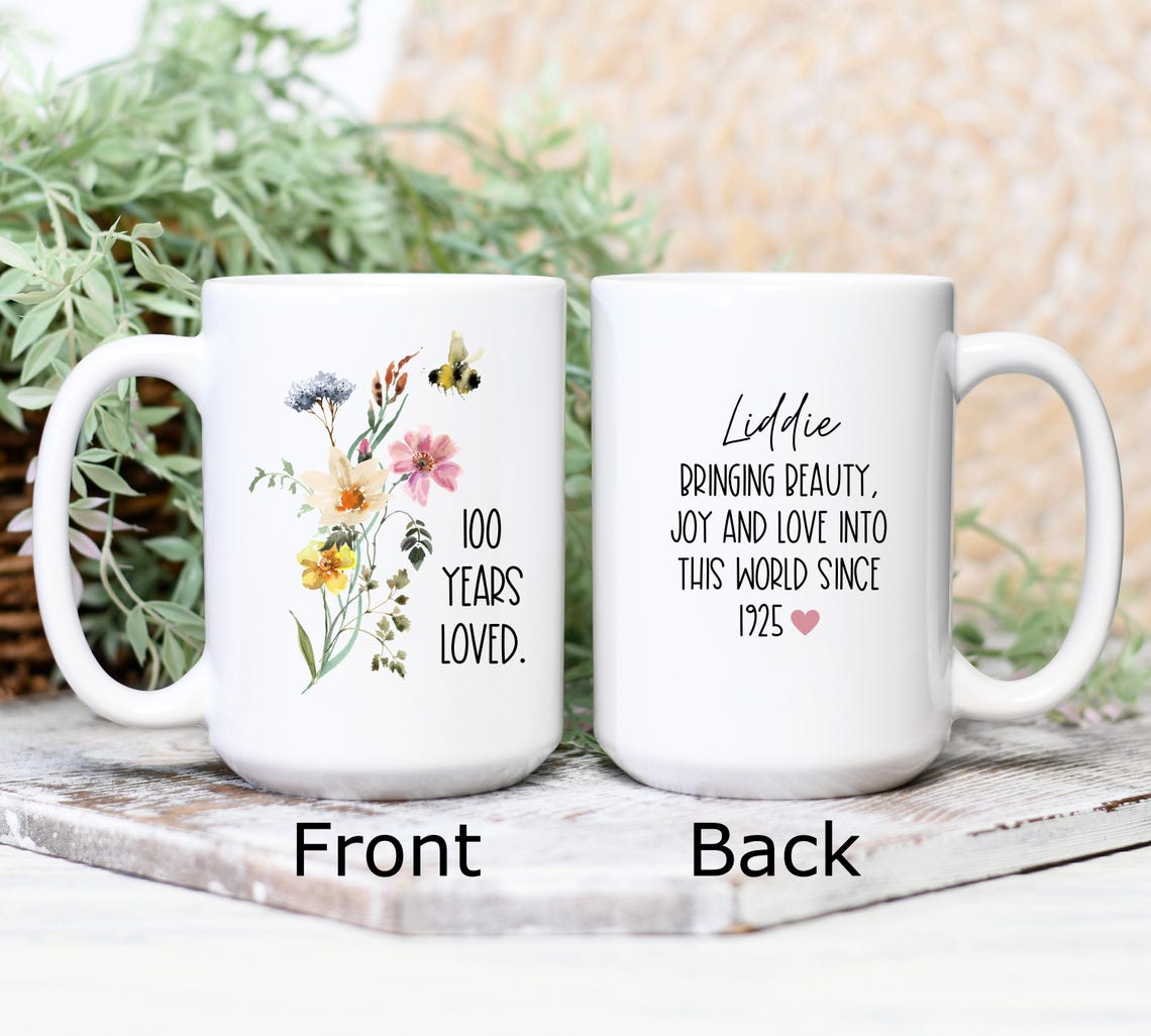100th Birthday Gift, 1925 Birthday, 100th Birthday Mug, 100 Year Old Birthday, 100th Birthday Gift for Women