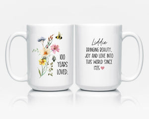 100th Birthday Gift, 1925 Birthday, 100th Birthday Mug, 100 Year Old Birthday, 100th Birthday Gift for Women