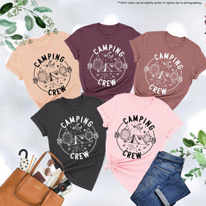 Camping Crew 2025 Shirt, Family Camping Gift, Matching Camping Tees, Girls Camping, Family Trip, Girls Vacation, Campfire, Camp Lover Gift