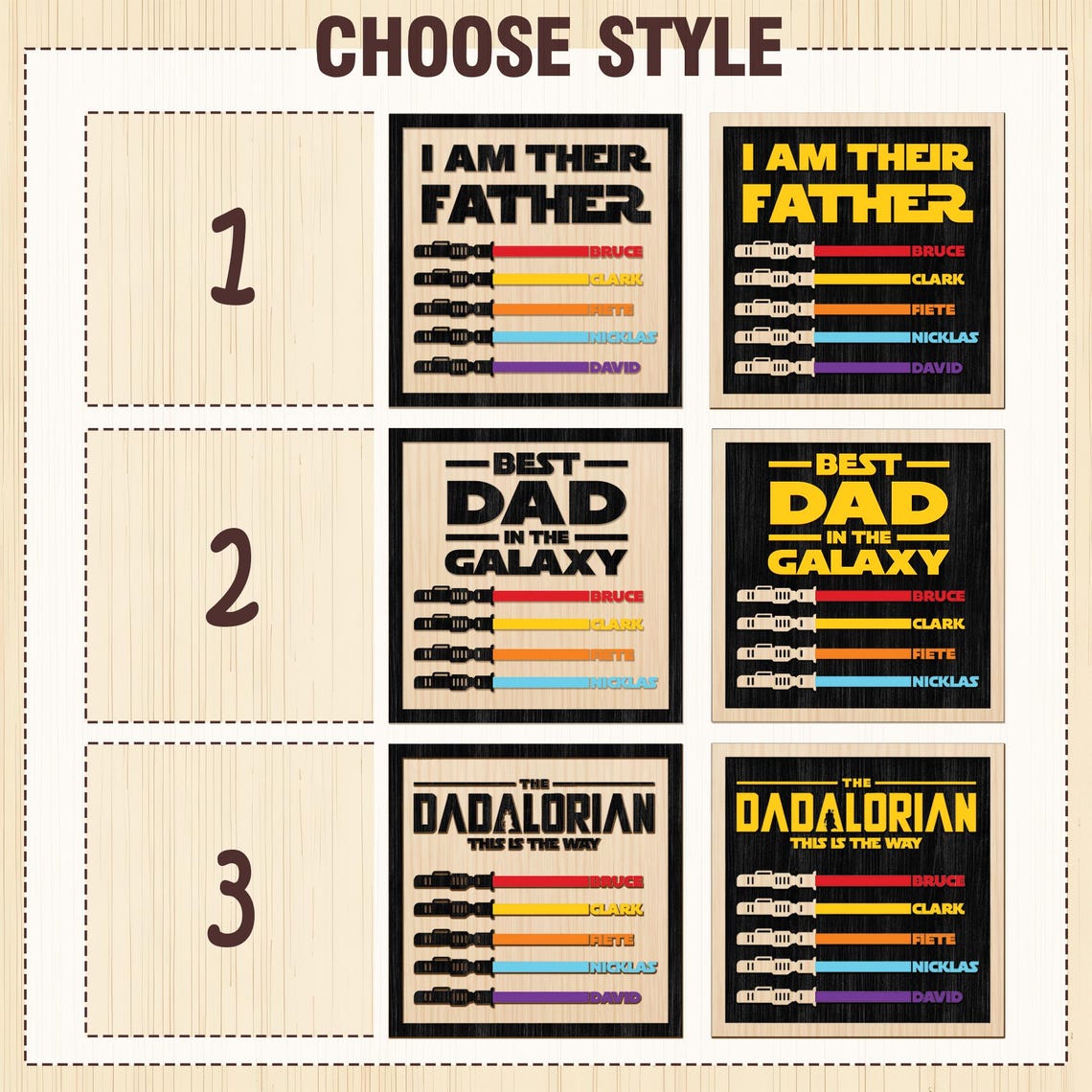 Personalized Father's Day Gifts, Custom Wooden Family Sign, I Am Their Father Sign, Gift For Dad, Grandpa Gift, Gift For Him, Best Dad Ever.